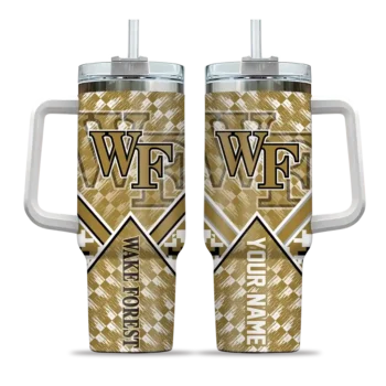 custom wake forest demon deacons chevron angle gold curved tumbler best selling.webp