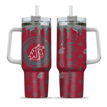 custom washington state cougars bullseye drips crimson curved tumbler best selling.webp