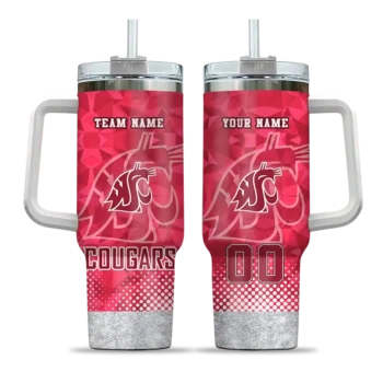 custom washington state cougars geometric prism crimson curved tumbler best selling.webp