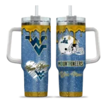 custom west virginia mountaineers heart helmet motif blue curved tumbler best selling.webp