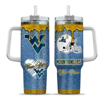 custom west virginia mountaineers heart helmet motif blue curved tumbler best selling.webp