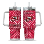 custom western kentucky hilltoppers bold diamonds red curved tumbler best selling.webp