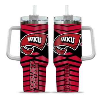 custom western kentucky hilltoppers chevron layers red curved tumbler best selling.webp