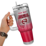 custom western kentucky hilltoppers gradient dots red curved tumbler best selling.webp