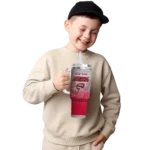 custom western kentucky hilltoppers gradient dots red curved tumbler best selling.webp