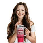 custom western kentucky hilltoppers gradient dots red curved tumbler best selling.webp