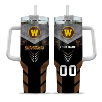 custom western michigan broncos arrow armor brown black curved tumbler best selling.webp