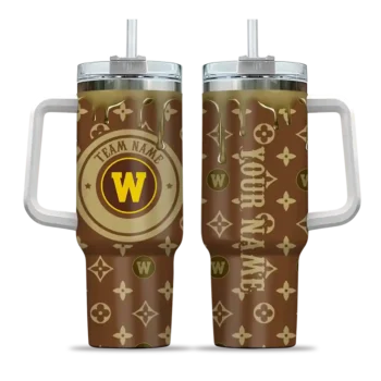 custom western michigan broncos bullseye drips brown curved tumbler best selling.webp