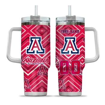 customized arizona wildcats bold diamonds red curved tumbler best selling.webp