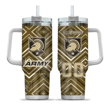 customized army black knights bold diamonds gold curved tumbler best selling.webp