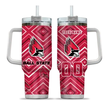 customized ball state cardinals bold diamonds red curved tumbler best selling.webp