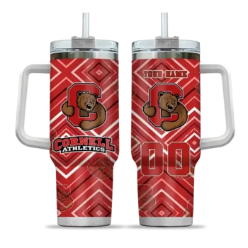 customized cornell big red bold diamonds red curved tumbler best selling.webp