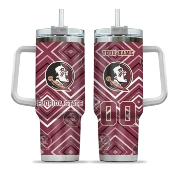 customized florida state seminoles bold diamonds garnet curved tumbler best selling.webp