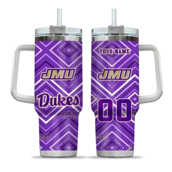 customized james madison dukes bold diamonds purple curved tumbler best selling.webp