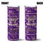 customized james madison dukes chevron patch purple skinny tumbler best selling.webp