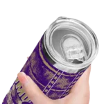 customized james madison dukes chevron patch purple skinny tumbler best selling.webp
