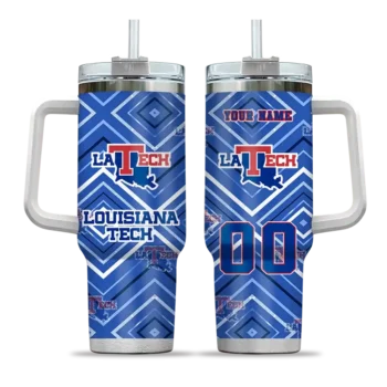 customized la tech bold diamonds blue curved tumbler best selling.webp