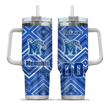 customized memphis tigers bold diamonds blue curved tumbler best selling.webp