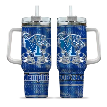 customized memphis tigers honey streaks blue curved tumbler best selling.webp