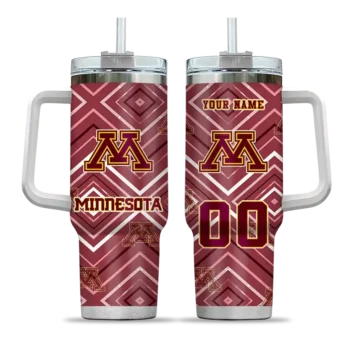 customized minnesota golden gophers bold diamonds maroon curved tumbler best selling.webp