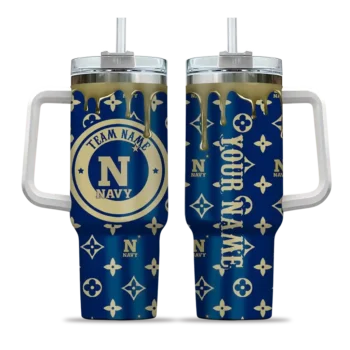 customized navy midshipmen bullseye drips blue curved tumbler best selling.webp