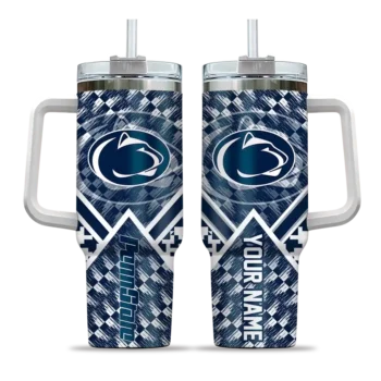 customized penn state nittany lions chevron angle blue curved tumbler best selling.webp