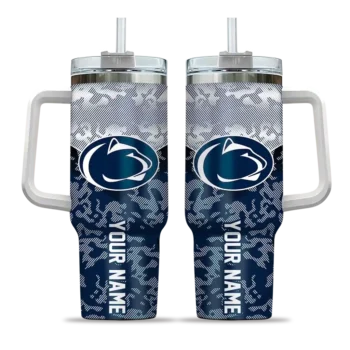 customized penn state nittany lions chevron stripe blue curved tumbler best selling.webp