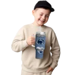 customized penn state nittany lions heart helmet motif blue curved tumbler best selling.webp