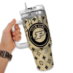 customized purdue boilermakers bullseye drips gold curved tumbler best selling.webp