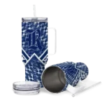 customized rice owls chevron angle navy blue curved tumbler best selling.webp