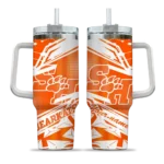 customized sam houston bearkats abstract paths orange curved tumbler best selling.webp