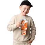 customized sam houston bearkats abstract paths orange curved tumbler best selling.webp