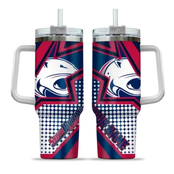 customized south alabama jaguars arrow burst blue curved tumbler best selling.webp