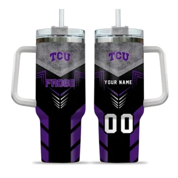 customized tcu horned frogs arrow armor purple black curved tumbler best selling.webp