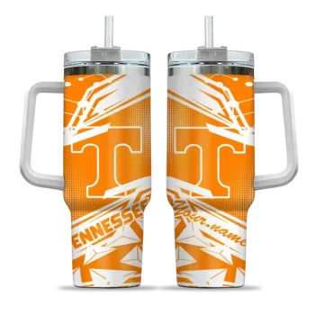 customized tennessee volunteers abstract paths orange curved tumbler best selling.webp