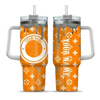 customized tennessee volunteers bullseye drips orange curved tumbler best selling.webp