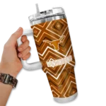 customized texas longhorns bold diamonds orange curved tumbler best selling.webp