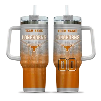 customized texas longhorns gradient dots orange curved tumbler best selling.webp