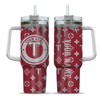 customized troy trojans bullseye drips red curved tumbler best selling.webp