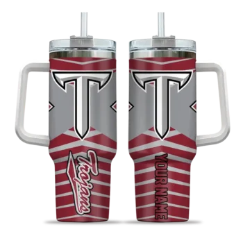 customized troy trojans chevron layers red curved tumbler best selling.webp