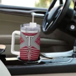 customized troy trojans chevron layers red curved tumbler best selling.webp
