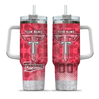 customized troy trojans geometric prism red curved tumbler best selling.webp