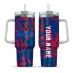 customized tulsa golden hurricane burst swirl blue curved tumbler best selling.webp