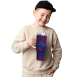 customized tulsa golden hurricane burst swirl blue curved tumbler best selling.webp