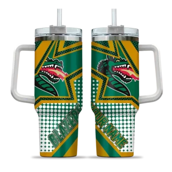 customized uab blazers arrow burst green curved tumbler best selling.webp