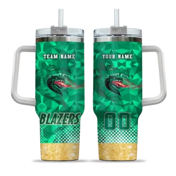customized uab blazers geometric prism green curved tumbler best selling.webp