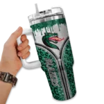 customized uab blazers leopard zipper green curved tumbler best selling.webp