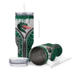customized uab blazers leopard zipper green curved tumbler best selling.webp