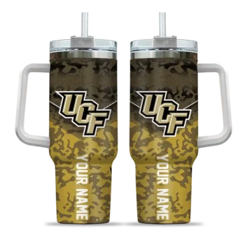 customized ucf knights chevron stripe gold curved tumbler best selling.webp