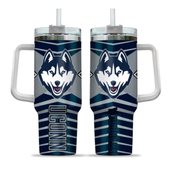 customized uconn huskies chevron layers blue curved tumbler best selling.webp
